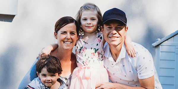 Stephanie Thompson with her family