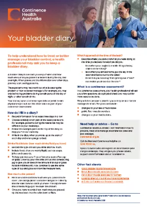 Your bladder diary